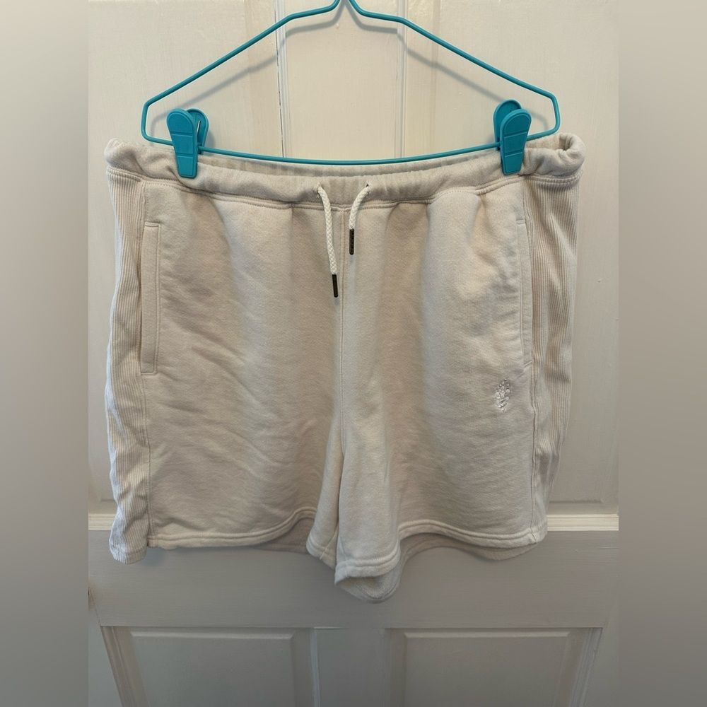 Free People Movement Terry Cloth Shorts White Cream Medium - Picture 1 of 4